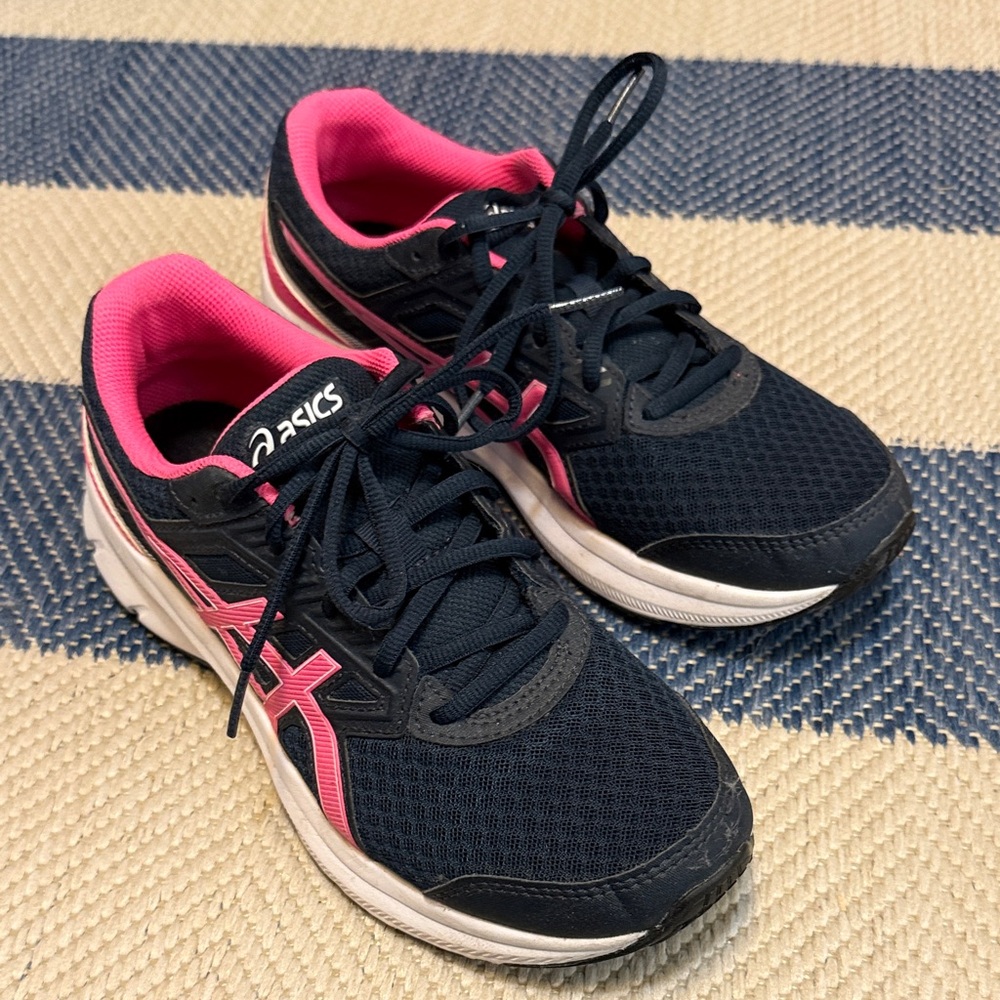 ASICS Women's Navy and Pink Athletic Shoes
